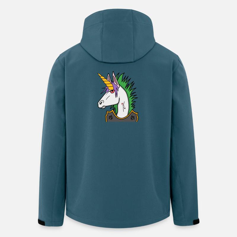 Einhorn Punk - Recycelte Männer Softshell-Jacke von Stanley/Stella - Dunkles Petrol