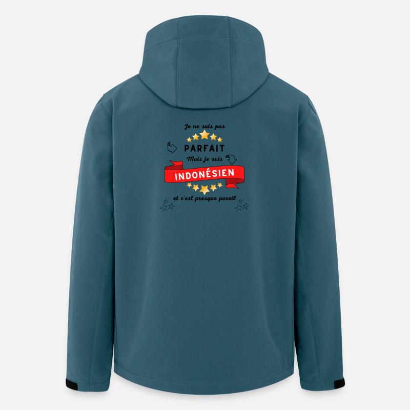 Ich bin nicht perfekt, aber ich bin Indonesier - Recycelte Männer Softshell-Jacke von Stanley/Stella - Dunkles Petrol