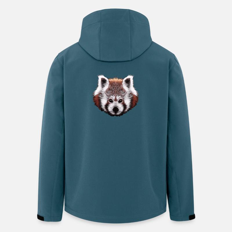 roter panda, süße tiergesichter - Recycelte Männer Softshell-Jacke von Stanley/Stella - Dunkles Petrol