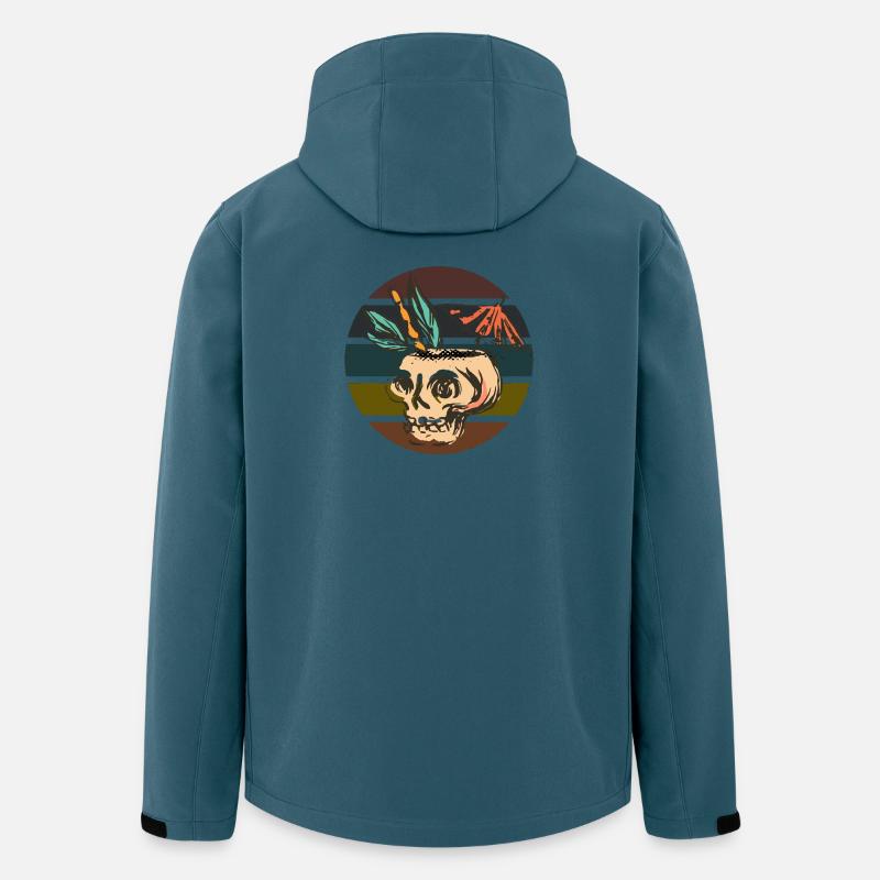 Skellet Halloween Design - Recycelte Männer Softshell-Jacke von Stanley/Stella - Dunkles Petrol