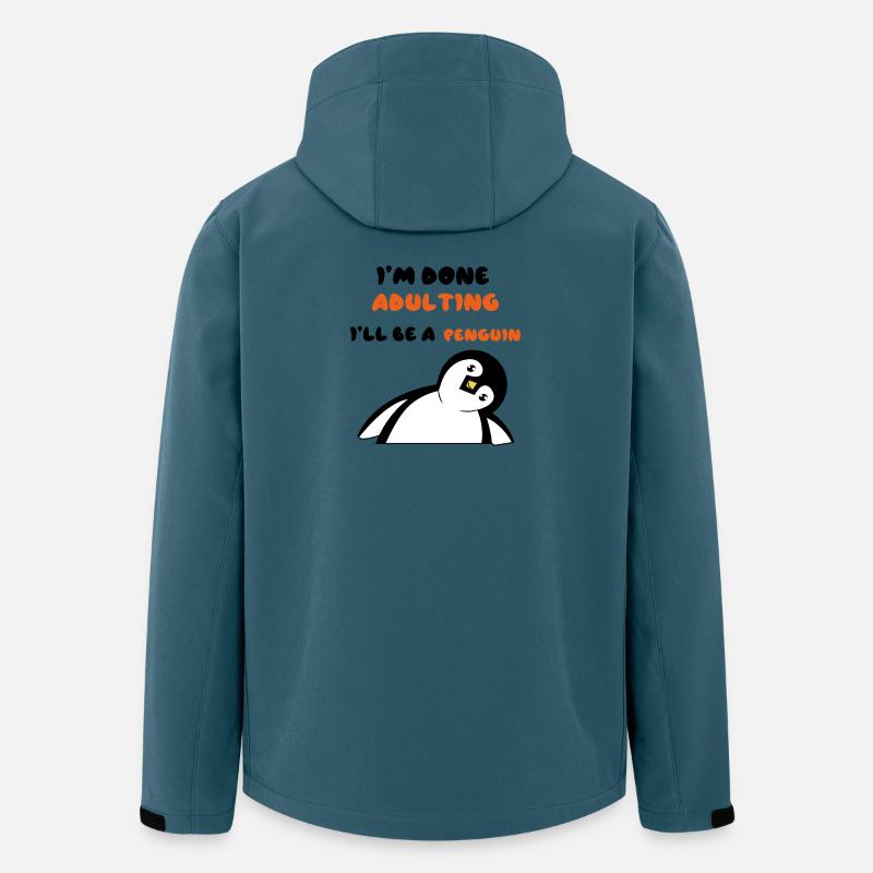 Süß Pinguin Statement Zoo Tier Vogel - Recycelte Männer Softshell-Jacke von Stanley/Stella - Dunkles Petrol