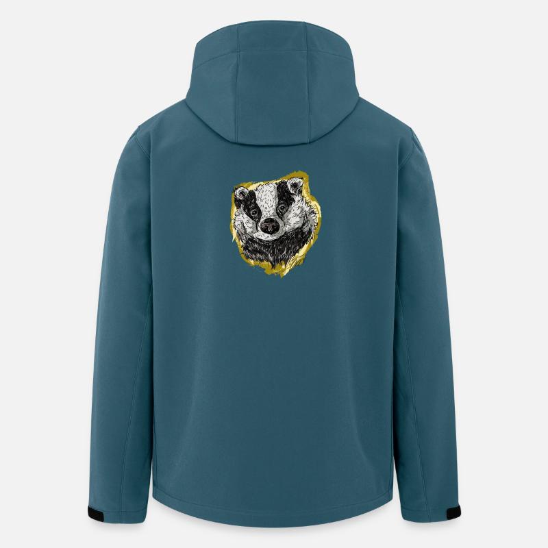 Der Dachs - Recycelte Männer Softshell-Jacke von Stanley/Stella - Dunkles Petrol