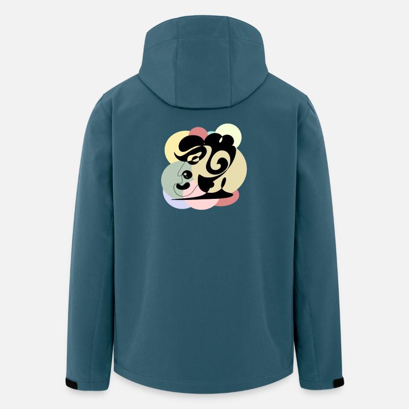 LINE ART BILDER - COOLER PAPA - Recycelte Männer Softshell-Jacke von Stanley/Stella - Dunkles Petrol