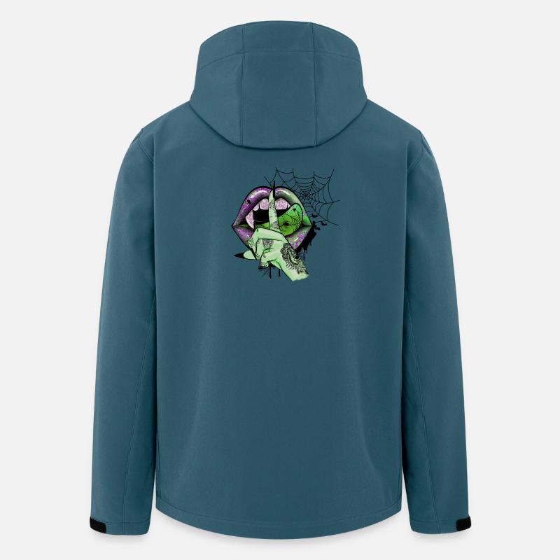 Lèvres de vampire vert - Veste softshell homme en polyester recyclé Stanley/Stella - bleu pétrole foncé