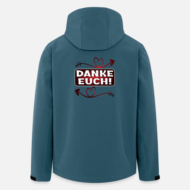 Dankeschön Geschenke - DANKE EUCH SPRÜCHE - Recycelte Männer Softshell-Jacke von Stanley/Stella - Dunkles Petrol