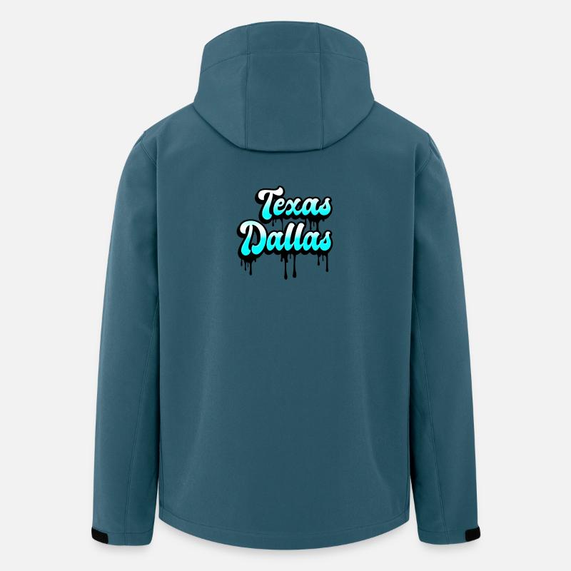 Texas Dallas Design - Recycelte Männer Softshell-Jacke Discoverer von Stanley/Stella - Dunkles Petrol