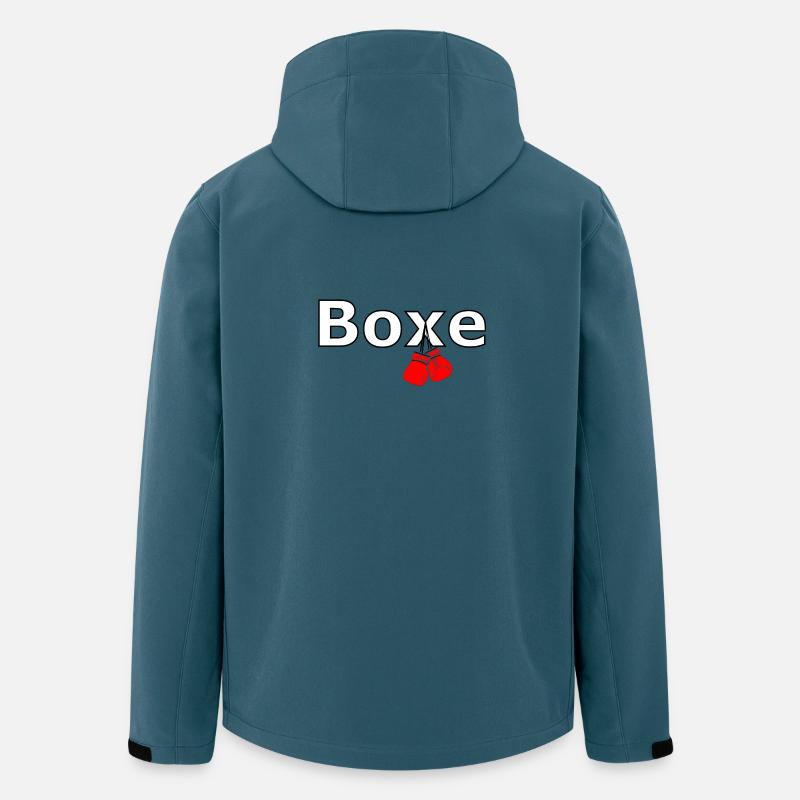 Boxe - Veste softshell homme en polyester recyclé Stanley/Stella - bleu pétrole foncé