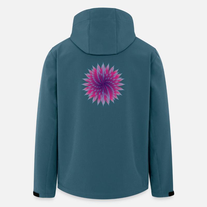 Vektor Blume - Recycelte Männer Softshell-Jacke von Stanley/Stella - Dunkles Petrol
