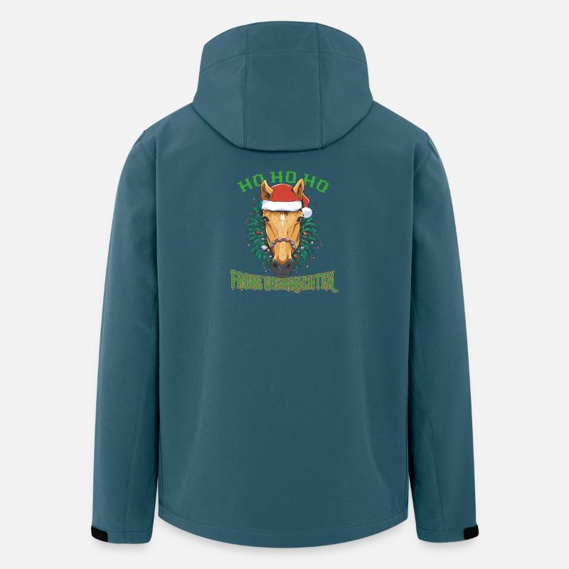 HO HO HO Frohe Weihnachten - Recycelte Männer Softshell-Jacke von Stanley/Stella - Dunkles Petrol