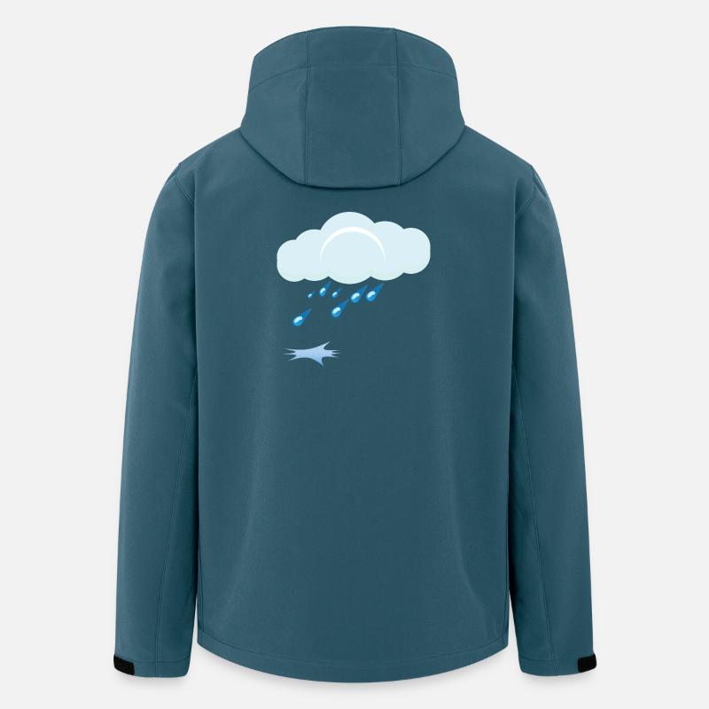 Regen - Recycelte Männer Softshell-Jacke von Stanley/Stella - Dunkles Petrol