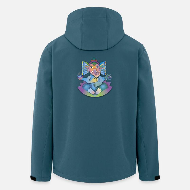 Glücksbringer Ganesha - Recycelte Männer Softshell-Jacke von Stanley/Stella - Dunkles Petrol