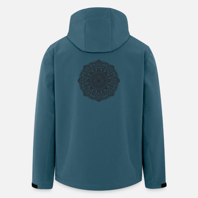 Mandala - Recycelte Männer Softshell-Jacke von Stanley/Stella - Dunkles Petrol