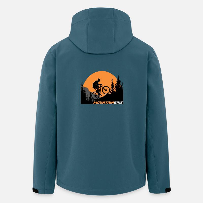 Mountainbike - Recycelte Männer Softshell-Jacke von Stanley/Stella - Dunkles Petrol