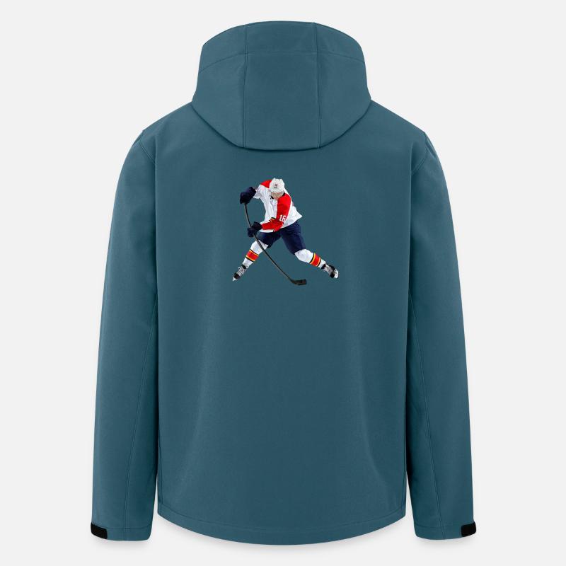 Eishockey - Recycelte Männer Softshell-Jacke von Stanley/Stella - Dunkles Petrol