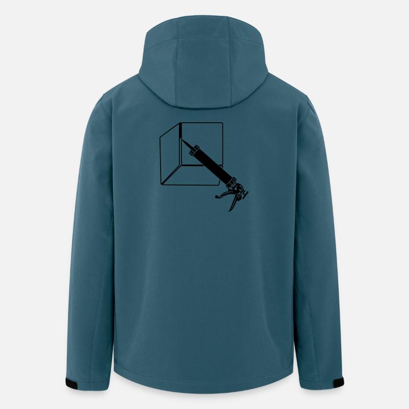 Abdichtungsspritze mit Fliesen - Recycelte Männer Softshell-Jacke von Stanley/Stella - Dunkles Petrol