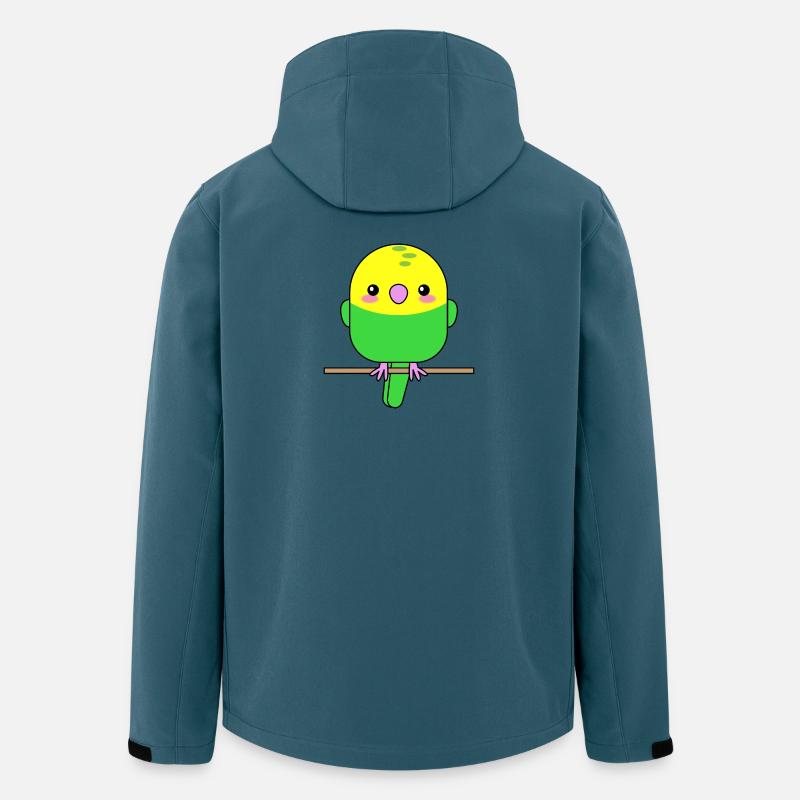 Perroquet Budgerigar - Veste softshell homme en polyester recyclé Stanley/Stella - bleu pétrole foncé