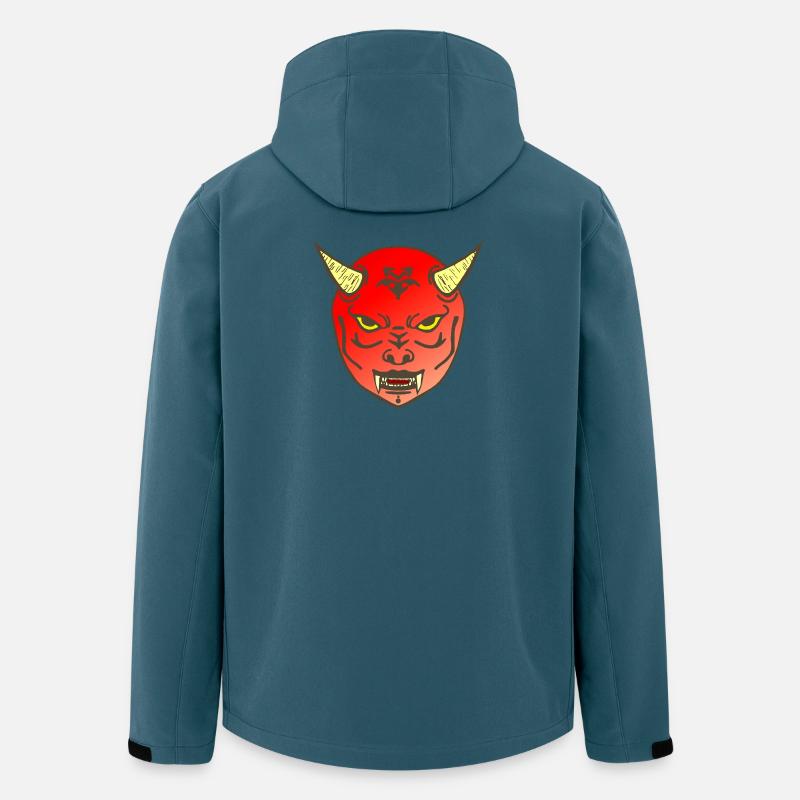 tolle asia tees, oni maske - Recycelte Männer Softshell-Jacke von Stanley/Stella - Dunkles Petrol