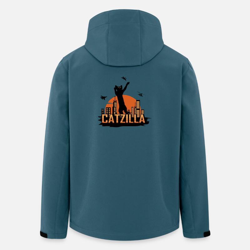 Catzilla - Recycelte Männer Softshell-Jacke von Stanley/Stella - Dunkles Petrol