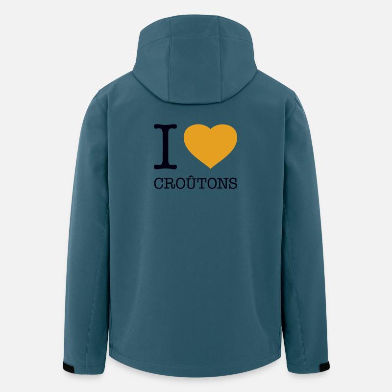 I LOVE CROUTONS - Recycelte Männer Softshell-Jacke von Stanley/Stella - Dunkles Petrol