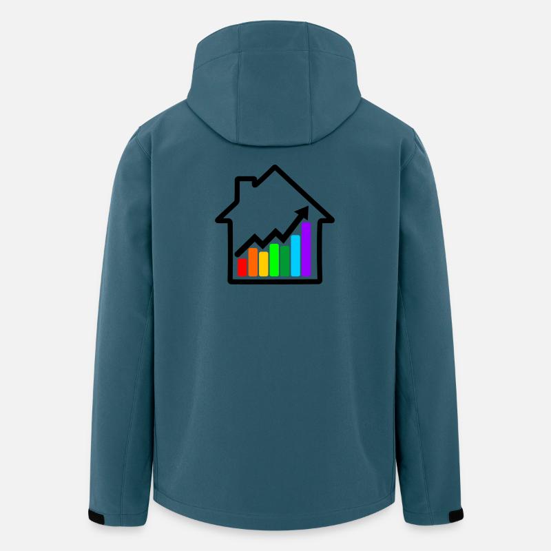 Le prix des maisons augmente. - Veste softshell homme en polyester recyclé Stanley/Stella - bleu pétrole foncé