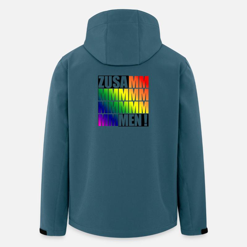 Zusammen - Recycelte Männer Softshell-Jacke von Stanley/Stella - Dunkles Petrol