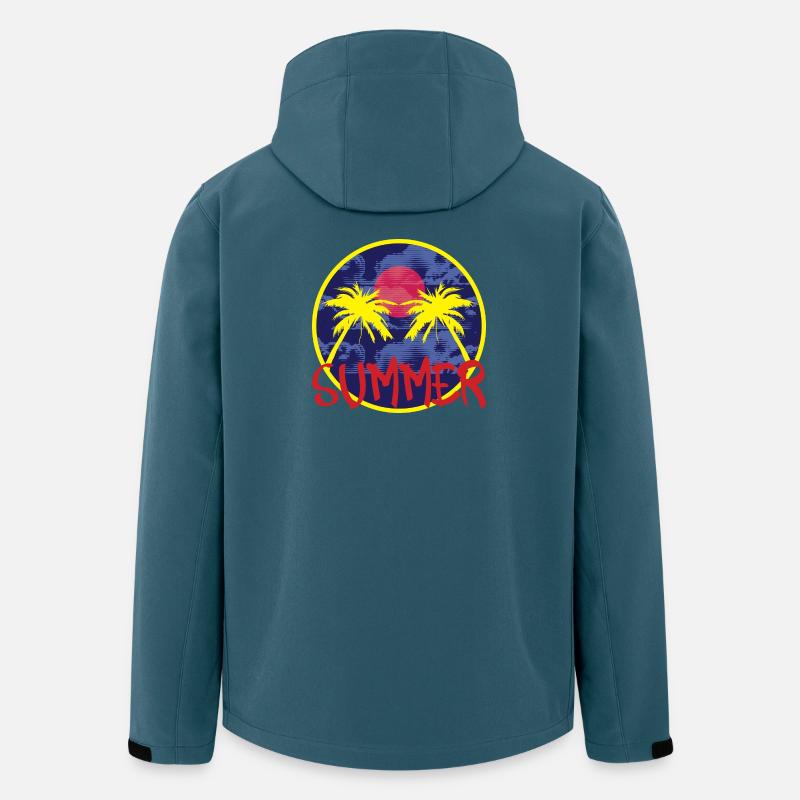 Sommer unter Palmen am Strand Sommerurlaub - Recycelte Männer Softshell-Jacke von Stanley/Stella - Dunkles Petrol