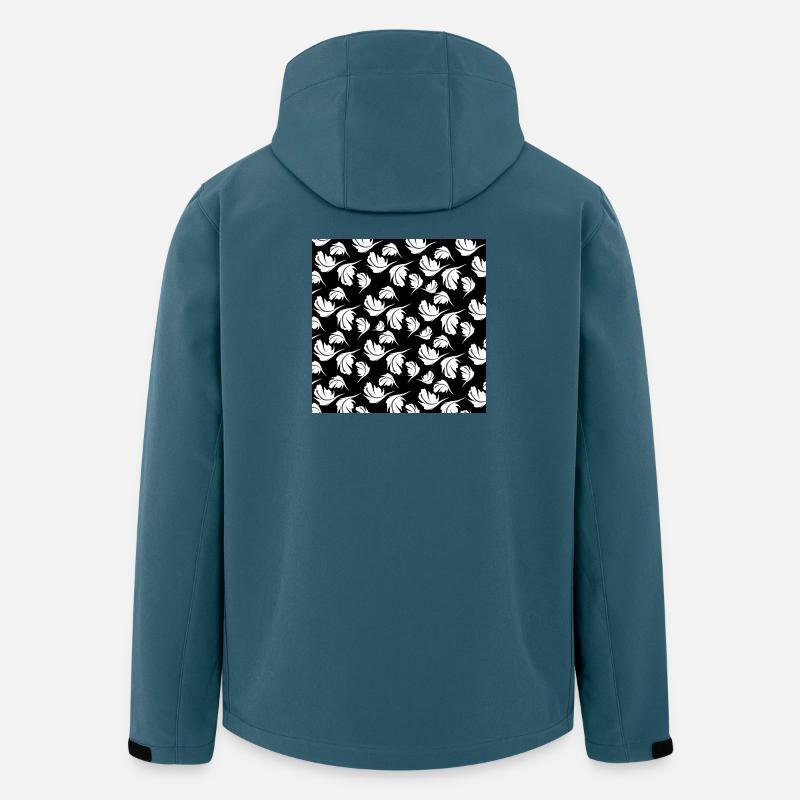 tees mit federmuster, daunenfedermuster dunkel - Recycelte Männer Softshell-Jacke von Stanley/Stella - Dunkles Petrol