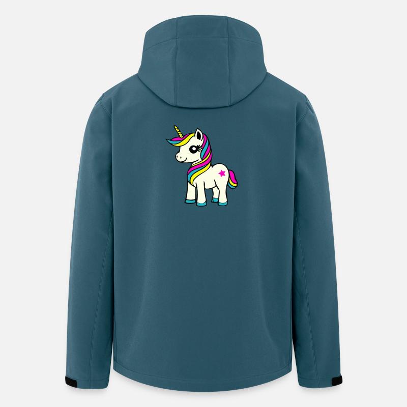 Einhorn - Recycelte Männer Softshell-Jacke Discoverer von Stanley/Stella - Dunkles Petrol