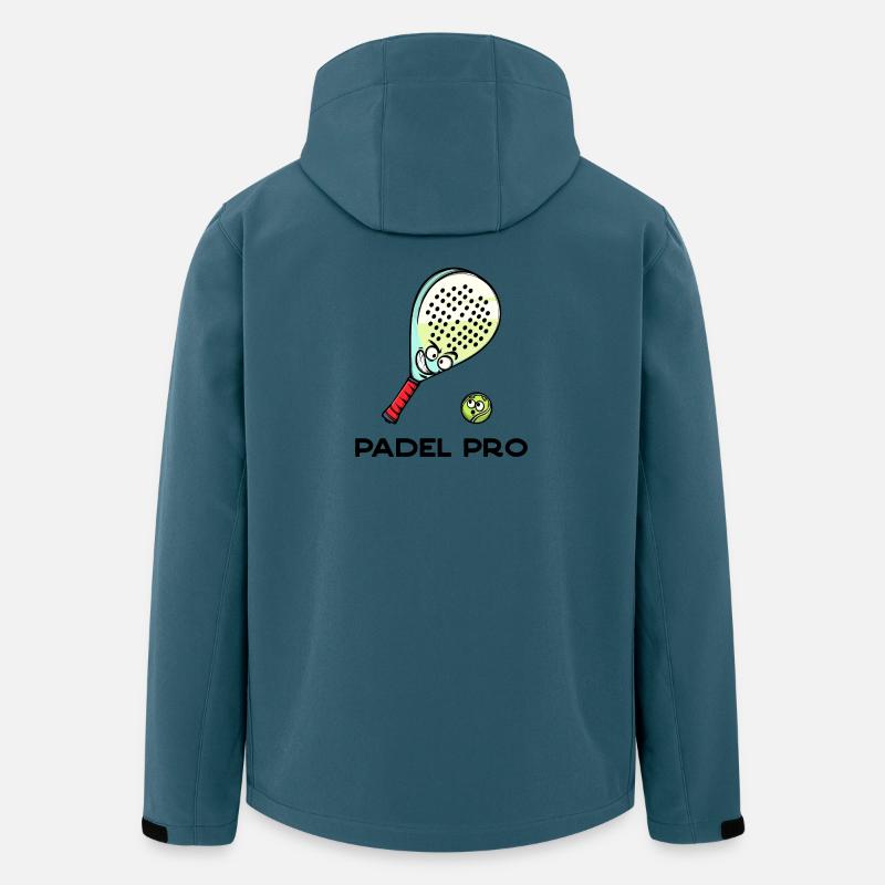 Rückschlag Statement Schläger Ball Statement Padel - Recycelte Männer Softshell-Jacke von Stanley/Stella - Dunkles Petrol