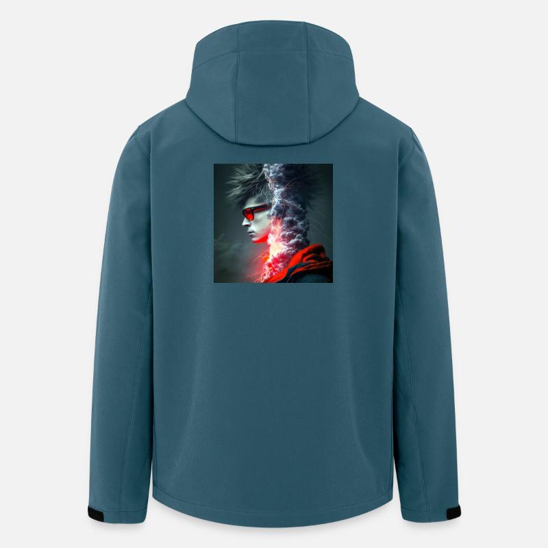Portrait elektrik 03 - Recycelte Männer Softshell-Jacke von Stanley/Stella - Dunkles Petrol