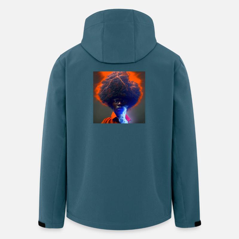 elektrik portrait - Afro Lightning and Lightning - Men’s Recycled Softshell Jacket by Stanley/Stella - stargazer