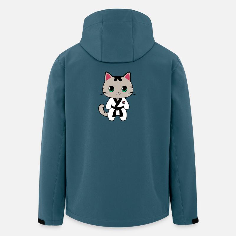 Chatons de karaté - Veste softshell homme en polyester recyclé Stanley/Stella - bleu pétrole foncé