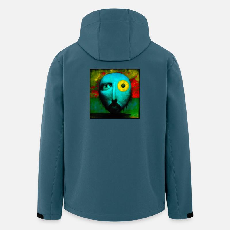 Surréaliste 03 - Veste softshell homme en polyester recyclé Stanley/Stella - bleu pétrole foncé