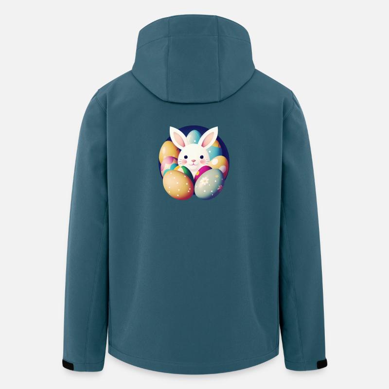 Osterhase mit Ostereiern - Recycelte Männer Softshell-Jacke von Stanley/Stella - Dunkles Petrol