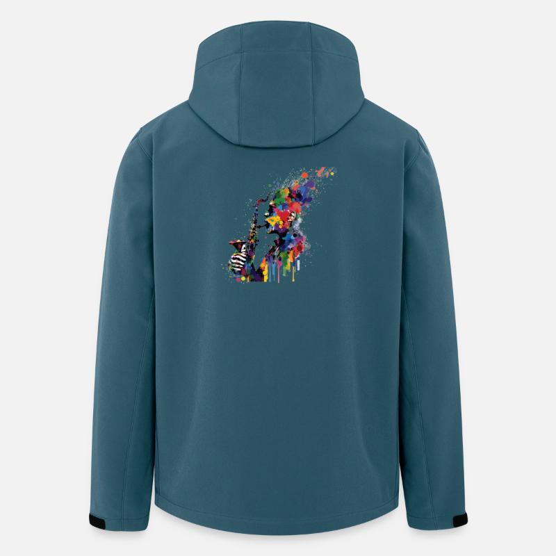 Saxophone Player Musician Jazz - Men’s Recycled Softshell Jacket by Stanley/Stella - stargazer