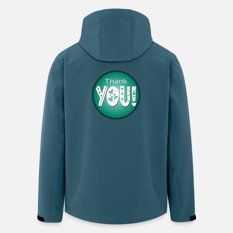 Danke - DANKBAR DANKE - BEZIEHUNG - Recycelte Männer Softshell-Jacke von Stanley/Stella - Dunkles Petrol