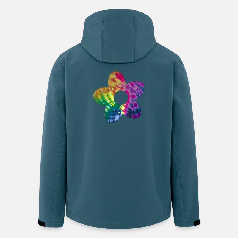 Fleur de Batik - Veste softshell homme en polyester recyclé Stanley/Stella - bleu pétrole foncé