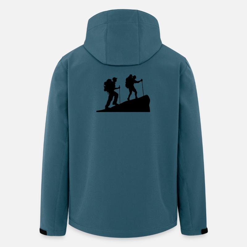Naturerlebnis Wanderwege Wandern Klettern Wanderer - Recycelte Männer Softshell-Jacke von Stanley/Stella - Dunkles Petrol