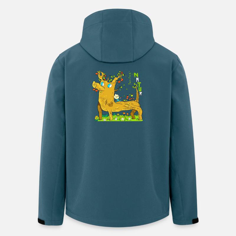 Zwiebelnatur - Recycelte Männer Softshell-Jacke von Stanley/Stella - Dunkles Petrol