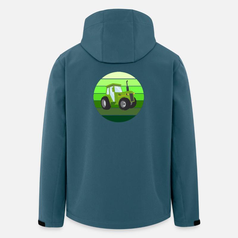 Traktor, Bauer, Bauer, Landwirt - Recycelte Männer Softshell-Jacke von Stanley/Stella - Dunkles Petrol