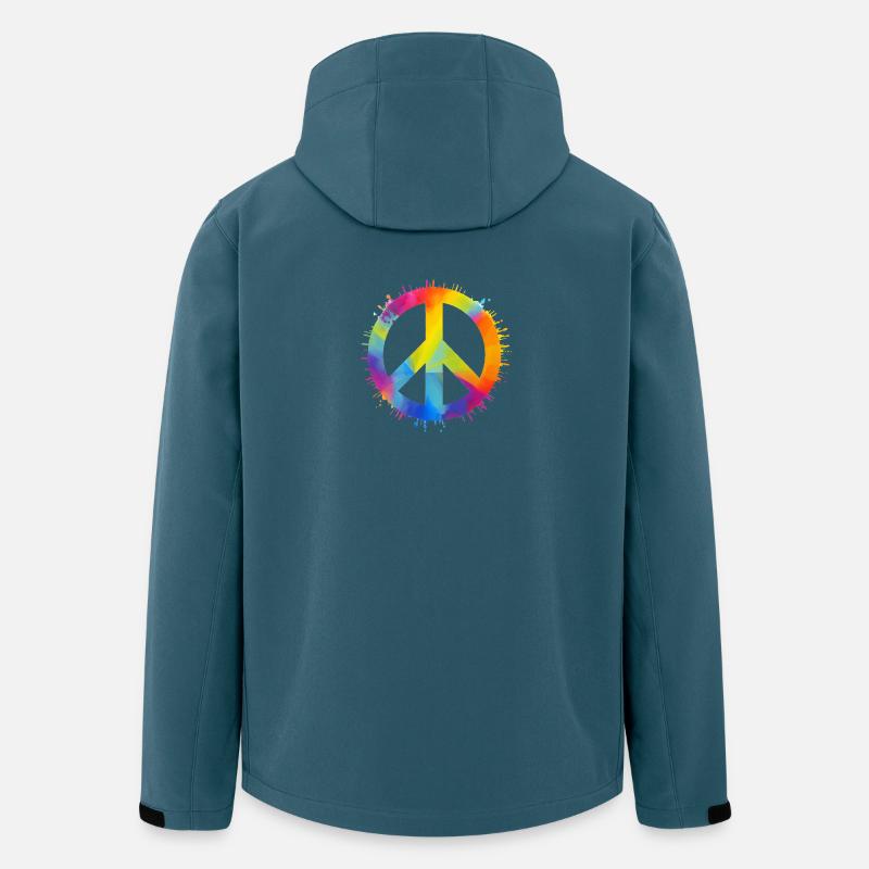 Rainbow Peace - Men’s Recycled Softshell Jacket by Stanley/Stella - stargazer