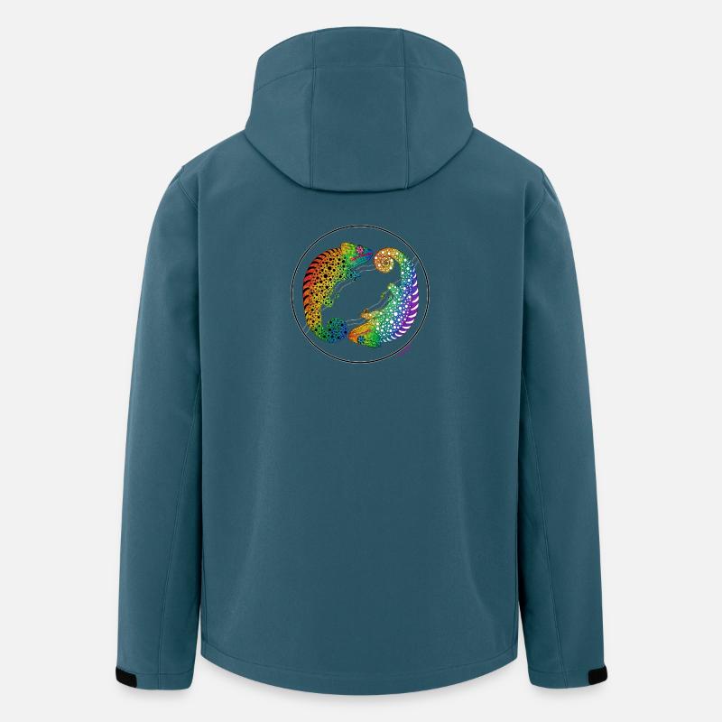 Pride-Chamäleon - Recycelte Männer Softshell-Jacke von Stanley/Stella - Dunkles Petrol
