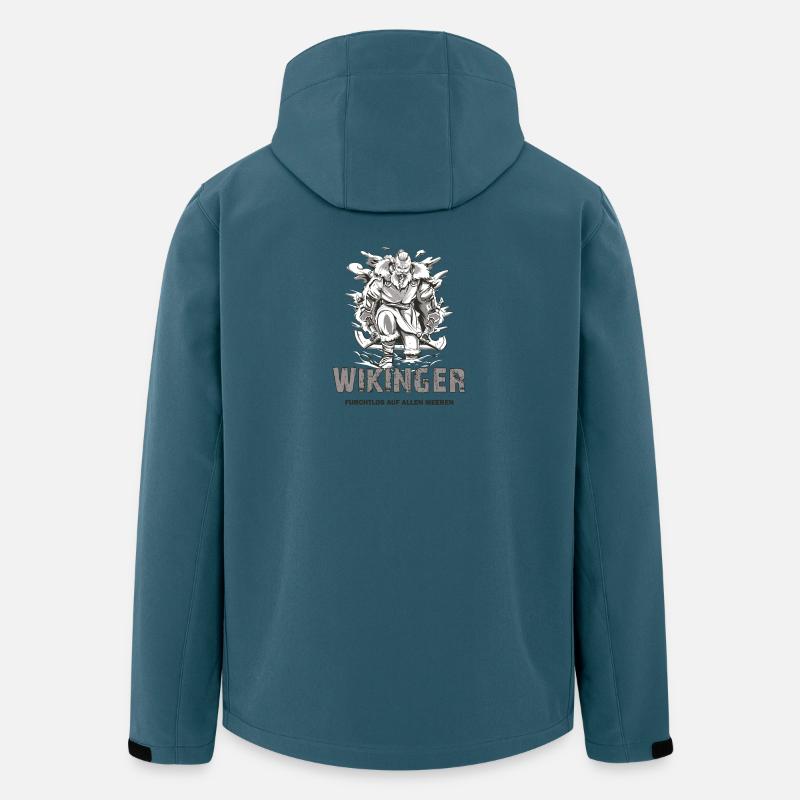 Wikinger Design - Recycelte Männer Softshell-Jacke von Stanley/Stella - Dunkles Petrol