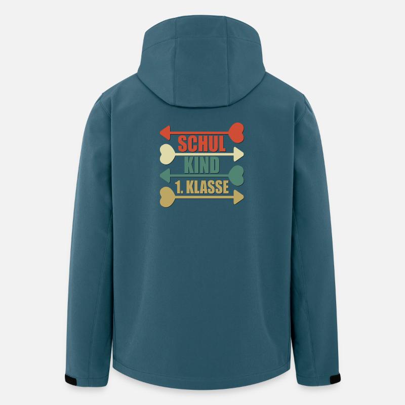 SCHULKIND 1. KLASSE - Recycelte Männer Softshell-Jacke von Stanley/Stella - Dunkles Petrol