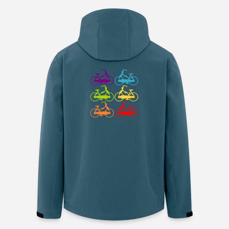 Regenbogen Fahrräder RADFAHRER - Recycelte Männer Softshell-Jacke von Stanley/Stella - Dunkles Petrol