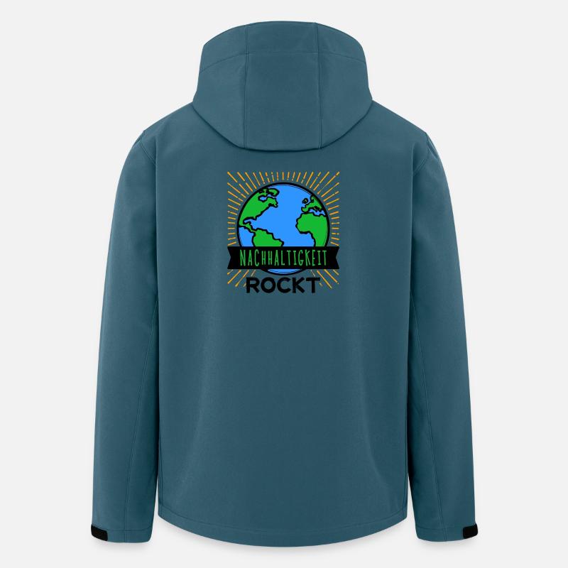 Nachhaltigkeit Mutter Erde Umwelt Statement Planet - Recycelte Männer Softshell-Jacke von Stanley/Stella - Dunkles Petrol
