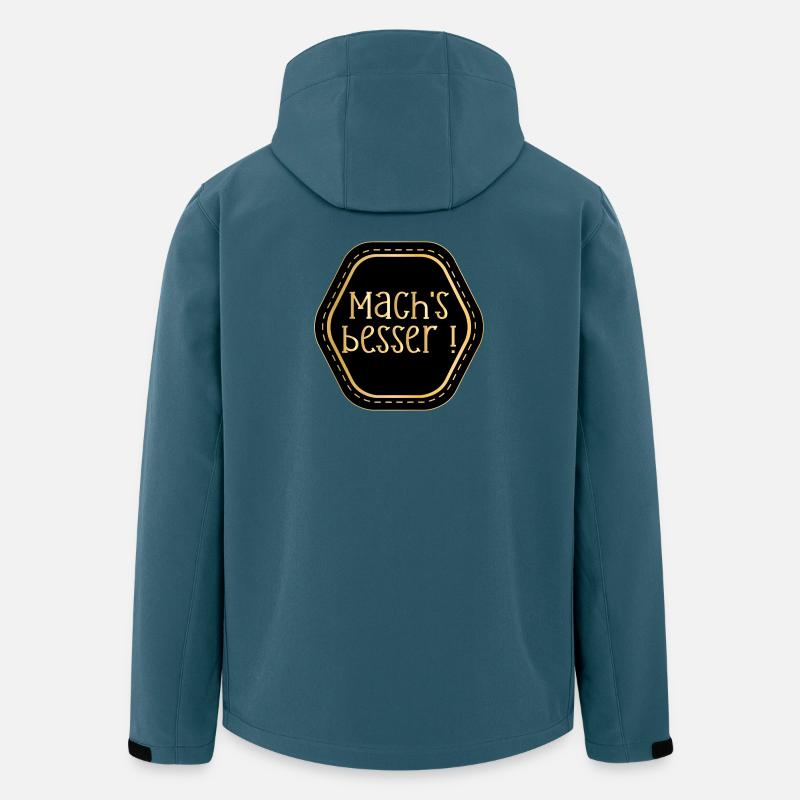LOBEN KOMPLIMENTE - MACHE ES BESSER - Recycelte Männer Softshell-Jacke von Stanley/Stella - Dunkles Petrol