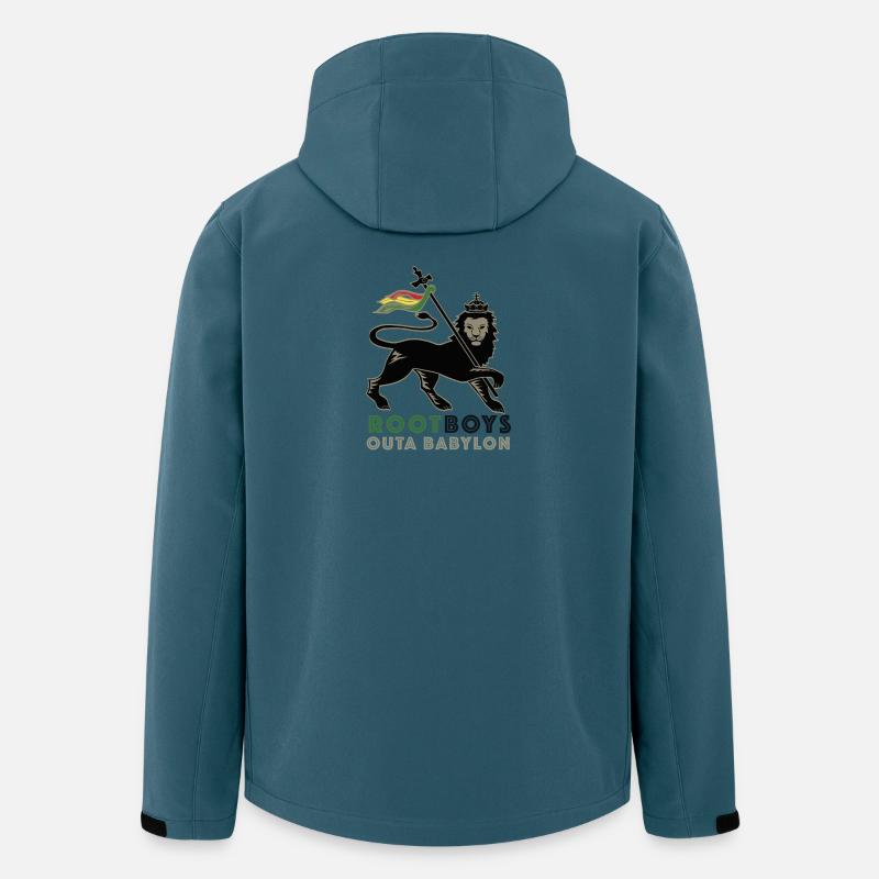 RootBoys outa Babylon - Veste softshell homme en polyester recyclé Stanley/Stella - bleu pétrole foncé
