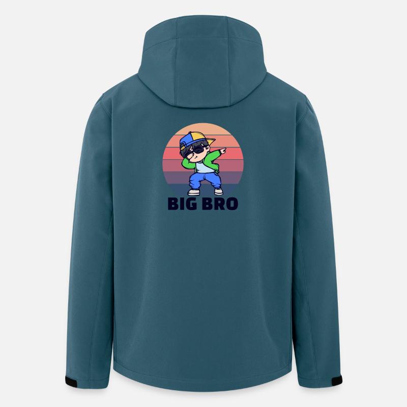 Cooler Spruch Bro Großer Bruder Bruderherz - Recycelte Männer Softshell-Jacke von Stanley/Stella - Dunkles Petrol
