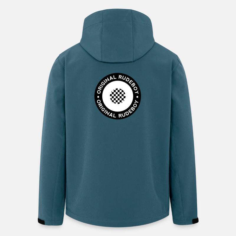 Original Rudeboy 2ton Kariert - Schwarz & Weiß - Recycelte Männer Softshell-Jacke von Stanley/Stella - Dunkles Petrol